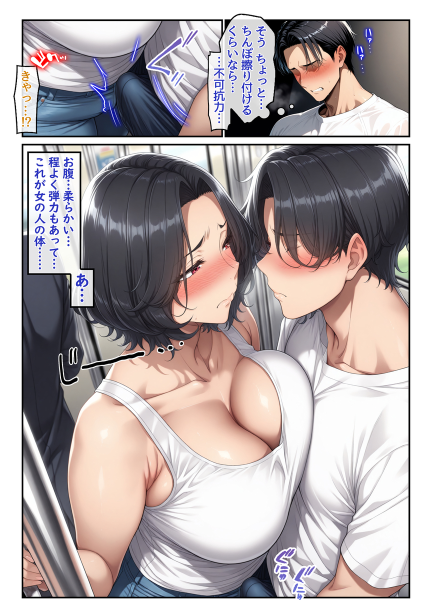 【エロ漫画】禁断の背徳感に溺れる、年上人妻との秘密の関係