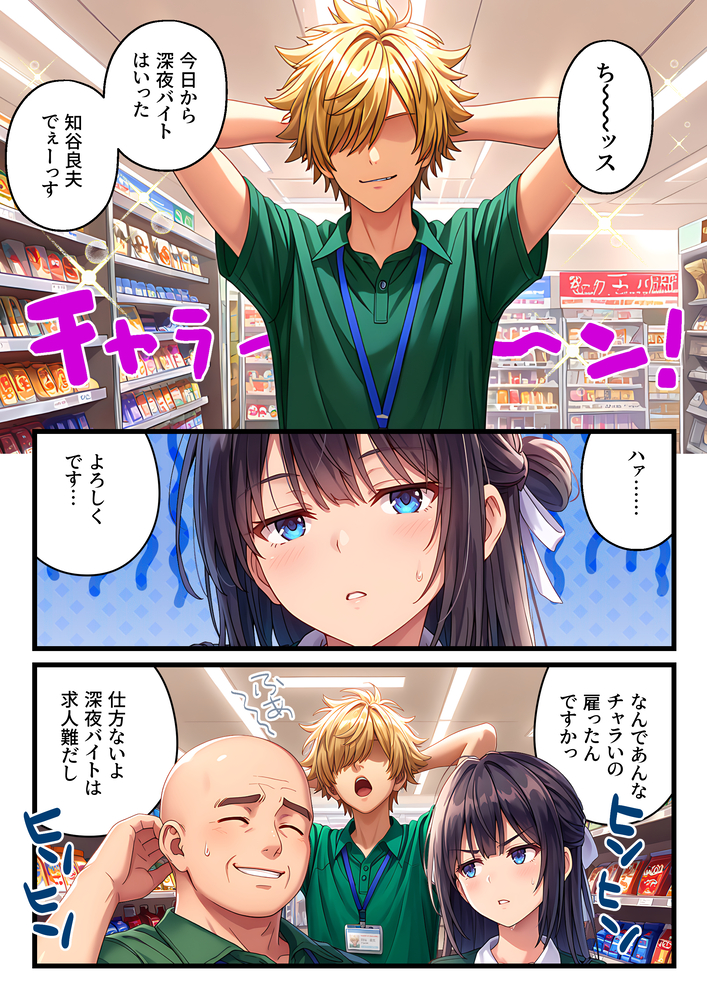 【エロ漫画】店長と付き合ってるのに…新人バイトのチャラ男に狙われて…