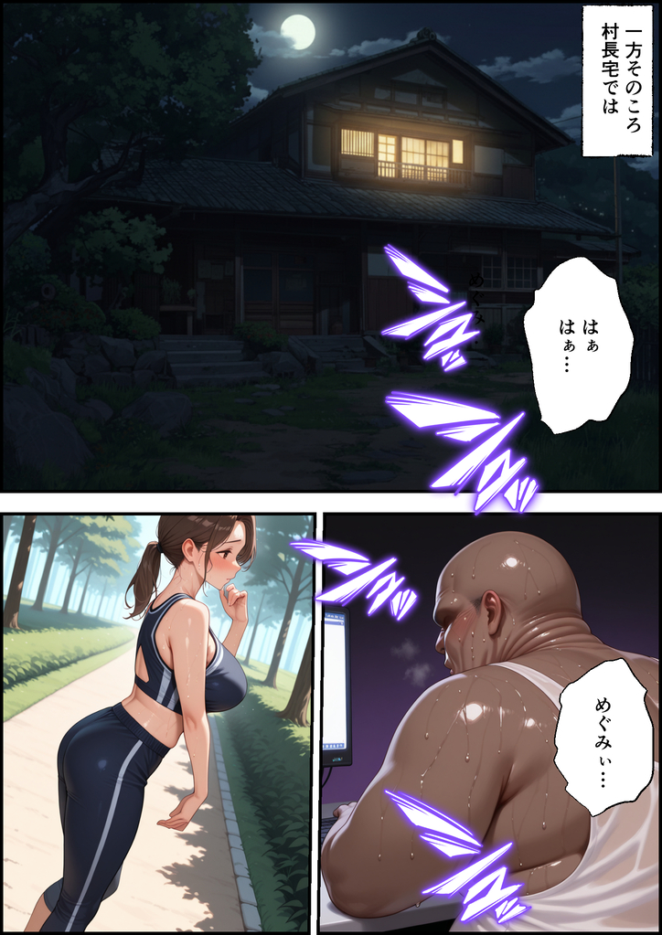 【エロ漫画】夫を支えるために一緒に移住した田舎街で権力者に狙われた人妻の運命が…