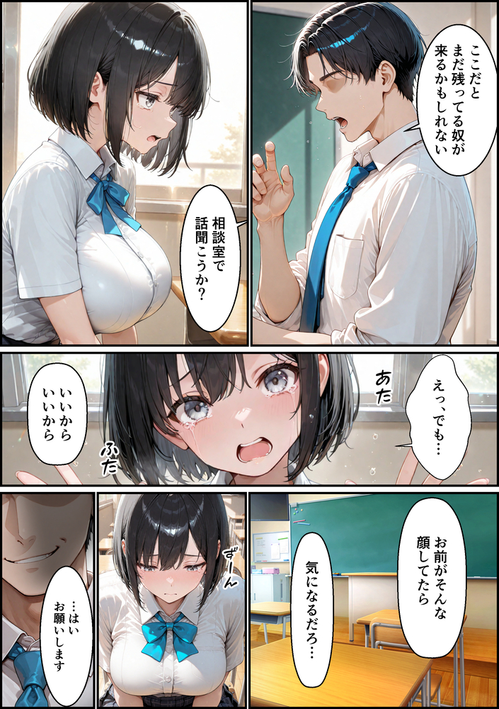 【えろまんが】彼氏がいるのに…先生とのセックスで本当の快楽を知ってしまった女の子…