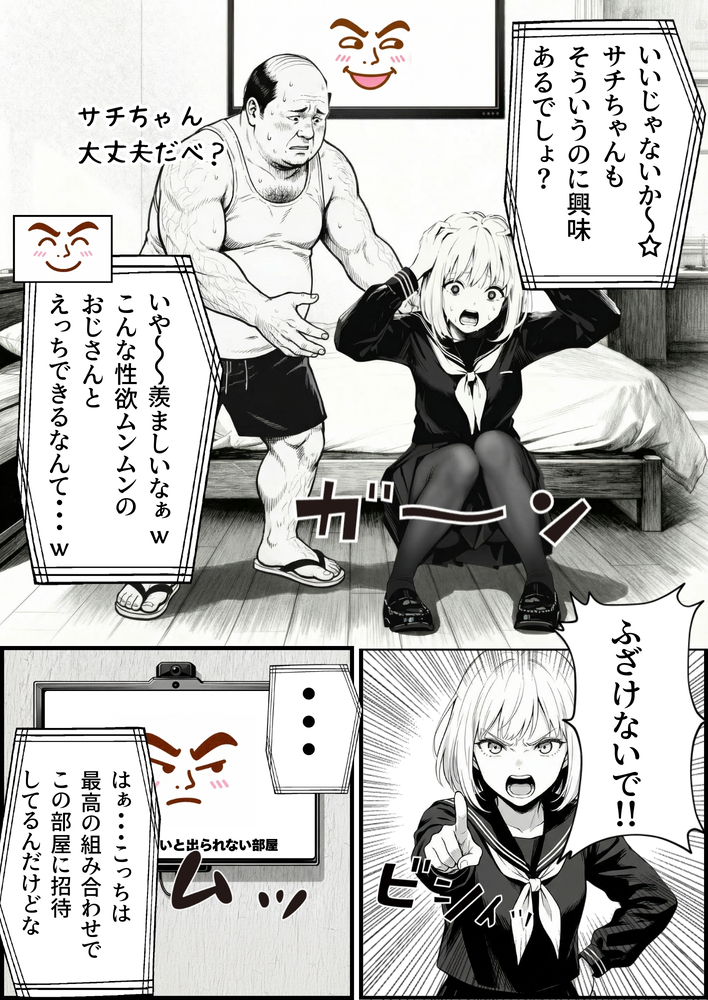 【エロ漫画】俺達にとって心の中に妄想を具現化したヒーローはこのおじさんだと思うwww