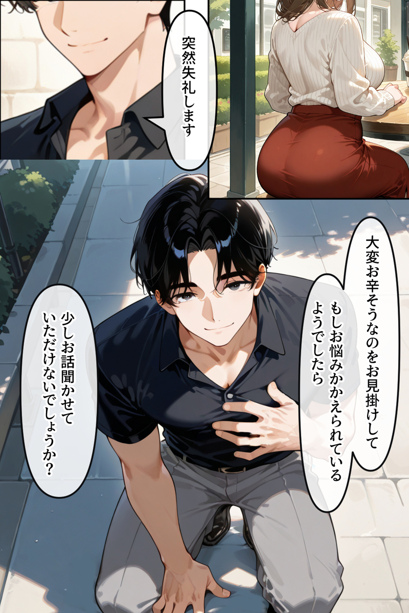 【えろまんが】セックスレス解消のために利用したエッチなサービスで感じすぎてしまった人妻さん