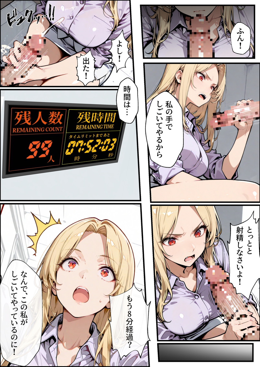 【えろまんが】ホストで豪遊する美容会社の女社長さん倒産危機の為にエッチなゲームに参戦することに…