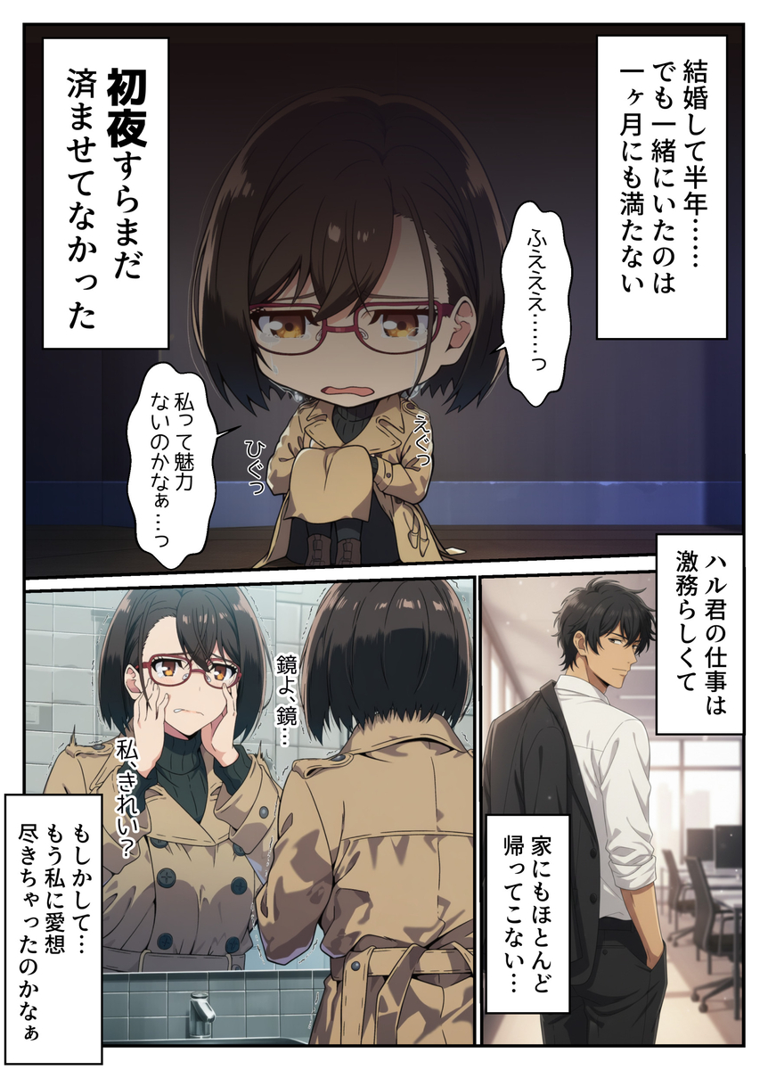 【エロマンガ】夫に抱かれようと頑張る奥様が女風俗を体験してみた結果…