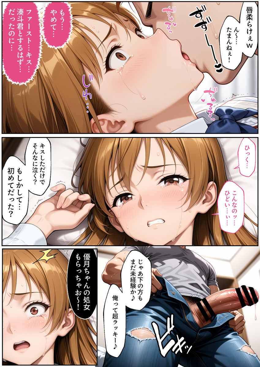 【えろまんが】俺の彼女は俺の親父と兄貴に何度も強制的に子宮に中出しされまくって…