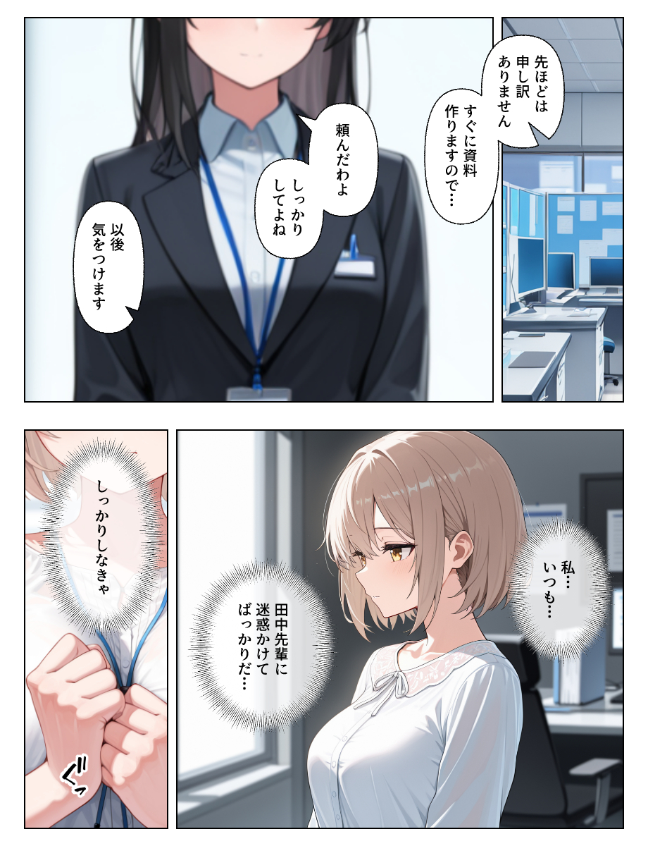 【エロマンガ】エッチが下手なことを後輩OLに伝えてみたら…一緒に練習してくれるって…