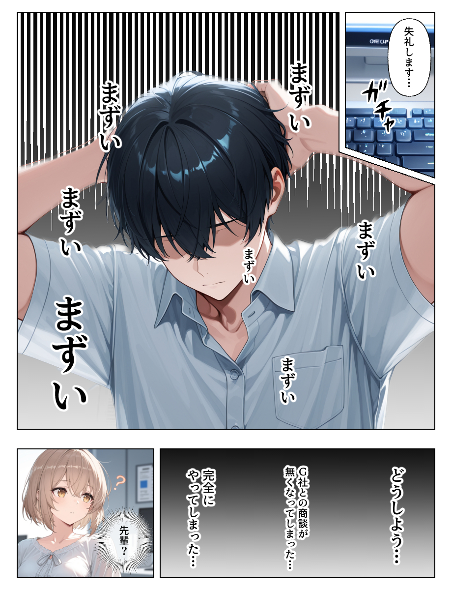 【エロマンガ】エッチが下手なことを後輩OLに伝えてみたら…一緒に練習してくれるって…