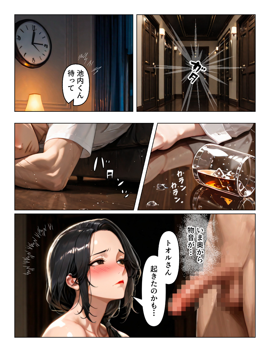 【エロ漫画】エッチなカラダした上司の奧さんのアプローチが…これは我慢できない！