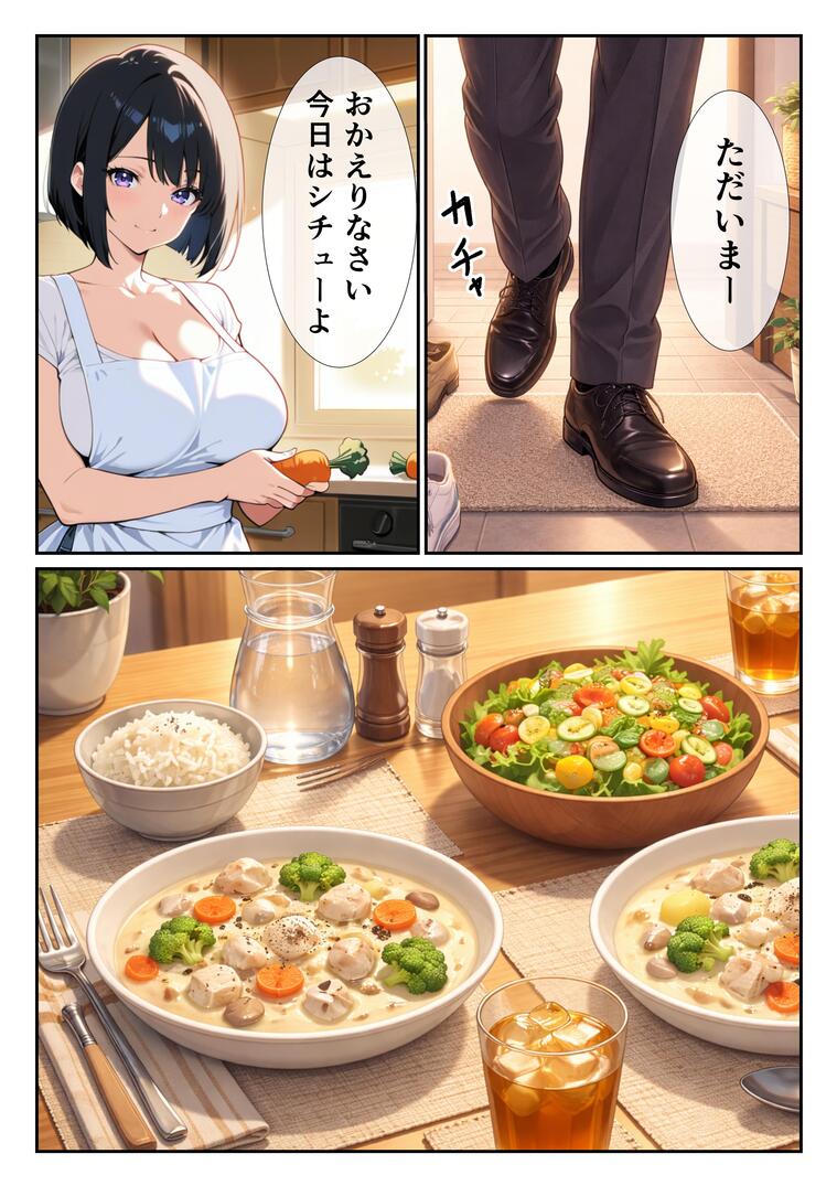 【えろ漫画】セックスレスの奥様…街で出会ったガチムチマッチョに一目惚れをしてしまい…