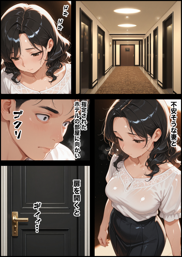 【エロマンガ】寝取られなら勃起する夫の為に間男とセックスする人妻さん