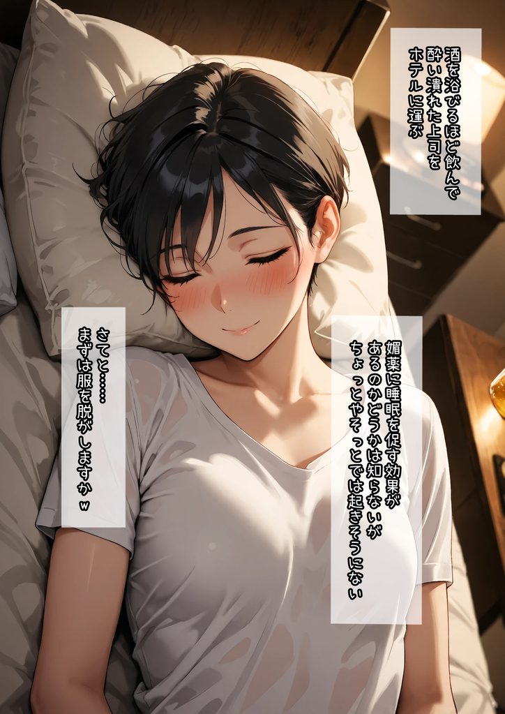 【エロマンガ】泥酔したムカつく女上司を孕ませるまで中出ししたった