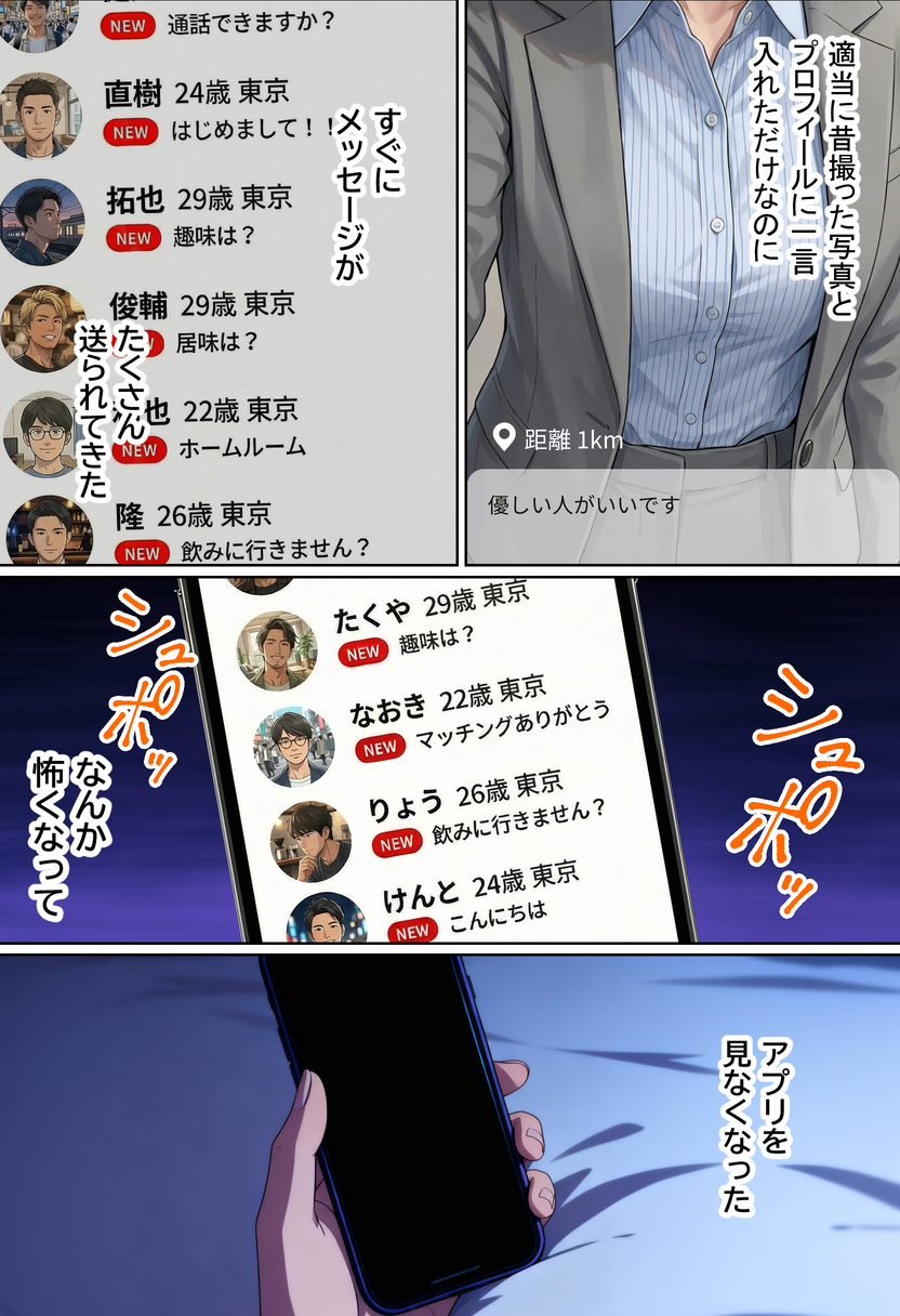 【えろまんが】心を壊された女性がマッチングアプリで自分を取り戻していく姿にドキドキが止まらなくなる…