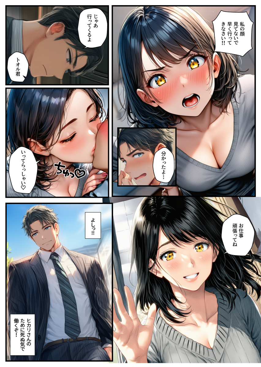 【エロ漫画】ドアの向こうで堕ちていく妻…ネトラレ鬱勃起にはたまらないエロ漫画がこちらです！