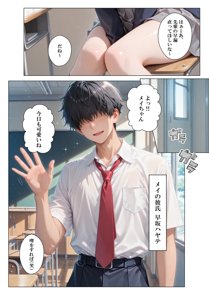 【エロ漫画】早漏体質の彼氏より絶倫教師を選んでしまった女の子の運命が…