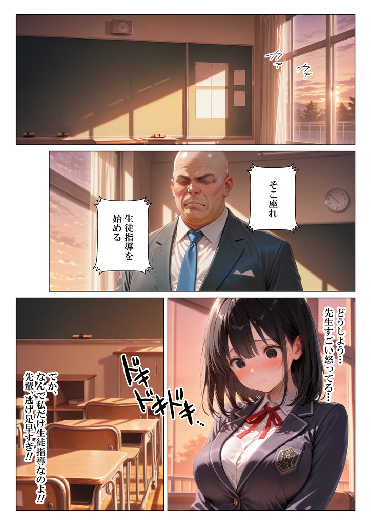 【エロ漫画】早漏体質の彼氏より絶倫教師を選んでしまった女の子の運命が…