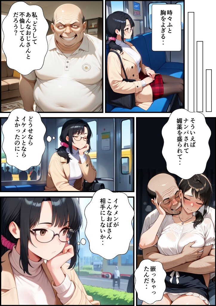 【エロ漫画】毒オジのセフレになってしまった人妻さん…とうとうハメ撮りAV出演することに…