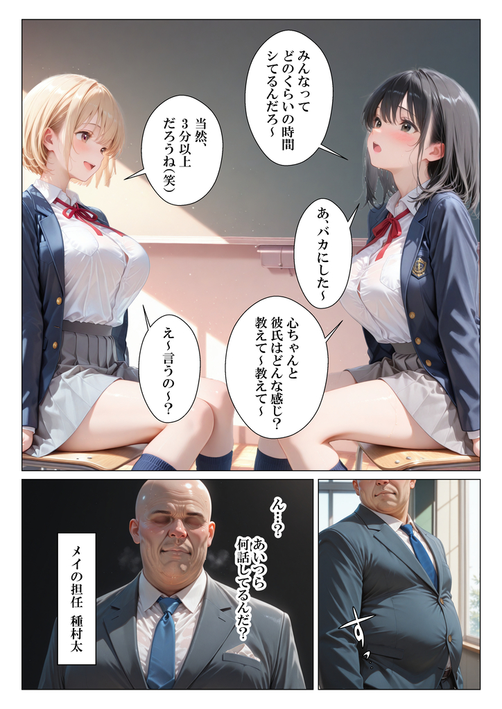 【エロ漫画】早漏体質の彼氏より絶倫教師を選んでしまった女の子の運命が…