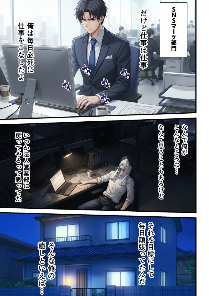 【エロ漫画】嫁の裏垢がとんでもなくエロくて…旦那は完全鬱勃起…