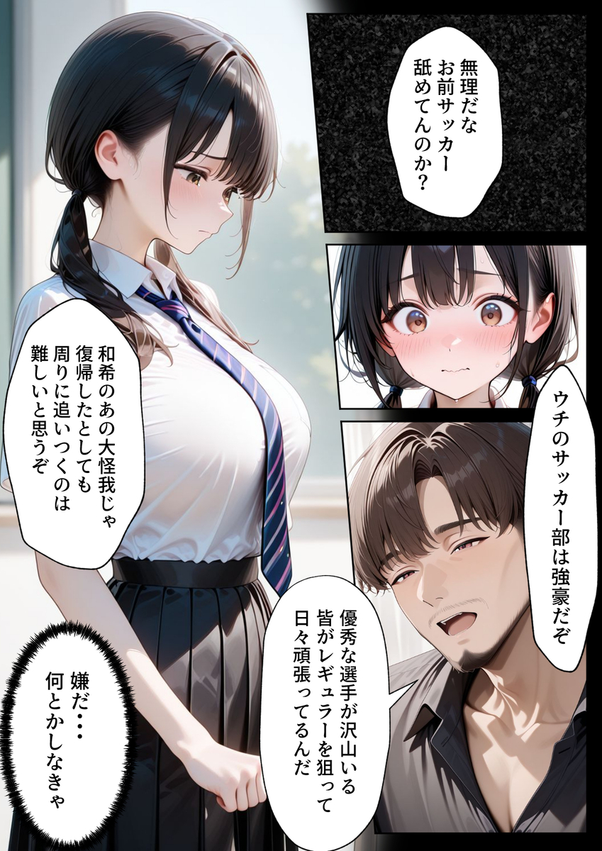 【エロ漫画】ヤバい教師に狙わられた押しに弱い彼女の運命が…