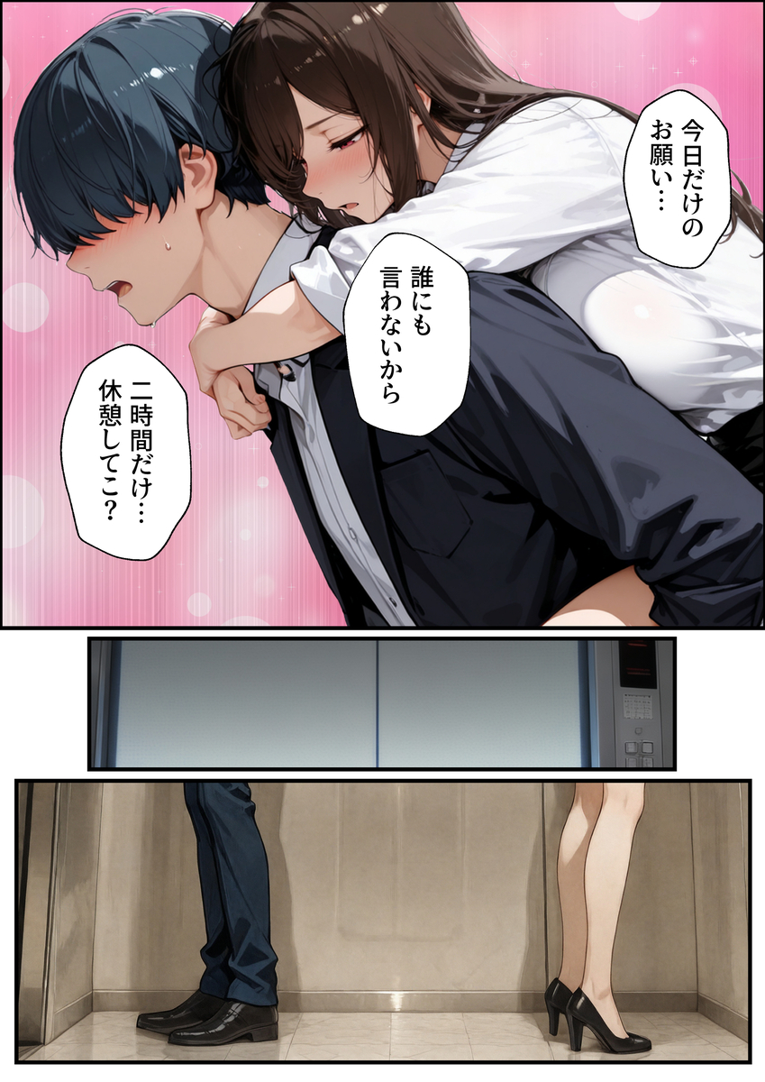 【エロ漫画】職場の人妻OLさんと休憩中に浮気セックスって理想的すぎるwww