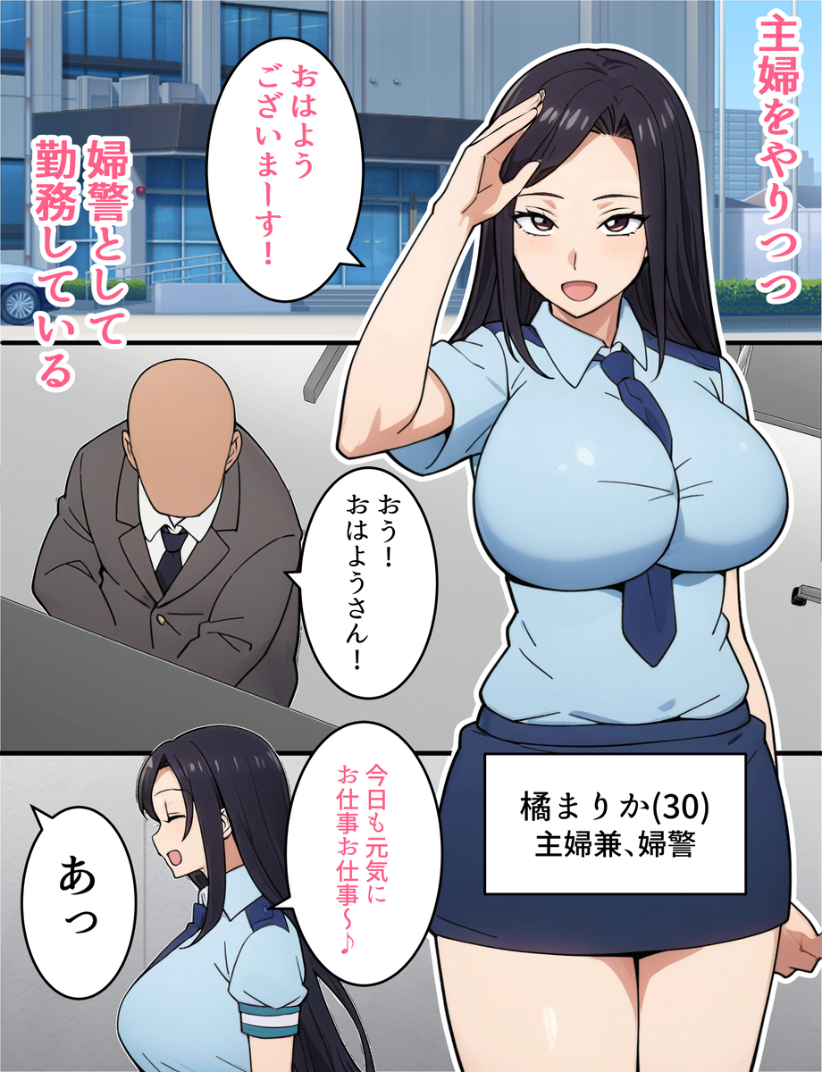 【エロ漫画】チンピラに過去の弱みを握られた婦警さん…今の生活を守る為に…