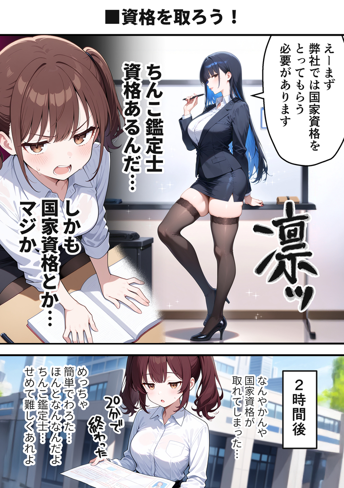 【エロ漫画】月給50万円に釣られて入社した女子大生の仕事内容がエロすぎたwww