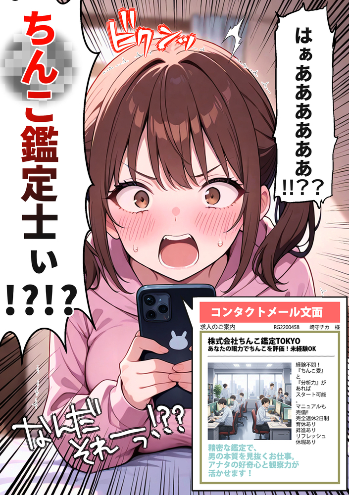 【エロ漫画】月給50万円に釣られて入社した女子大生の仕事内容がエロすぎたwww