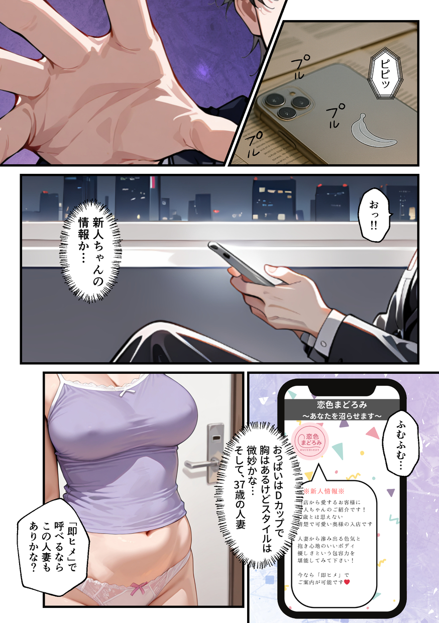 【エロ漫画】今すぐ人妻デリヘルを呼びたくなるエロ漫画がこちらッ！