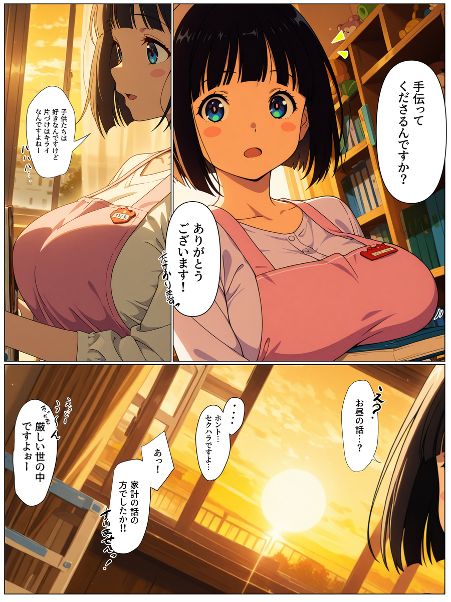 【えろまんが】若妻ドMな保育士さん園長先生に狙われて完全に快楽堕ちしてしまう…