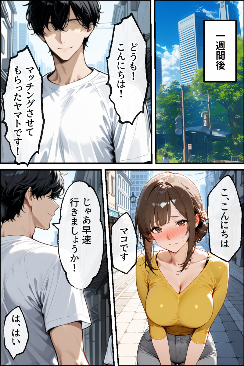 【エロ漫画】寝取らせ相手を選ぶマッチングアプリに沼る人妻さんがシコリティー